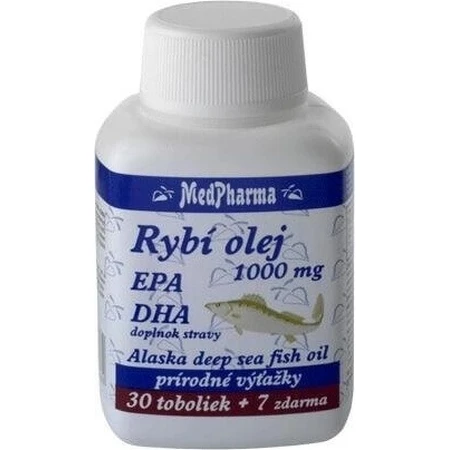 MedPharma FISH OIL 1000 мг - EPA, DHA 1×37 cps, пищевая добавка: цены и характеристики