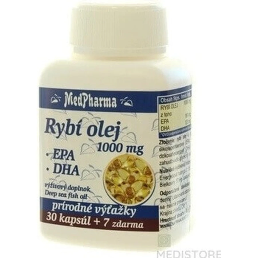 MedPharma FISH OIL 1000 мг - EPA, DHA 1×37 cps, пищевая добавка: цены и характеристики