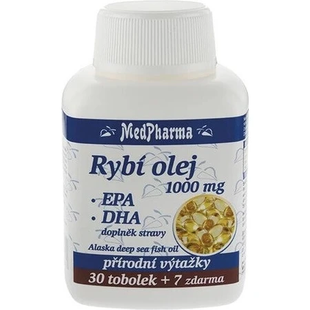 MedPharma FISH OIL 1000 мг - EPA, DHA 1×37 cps, пищевая добавка: цены и характеристики