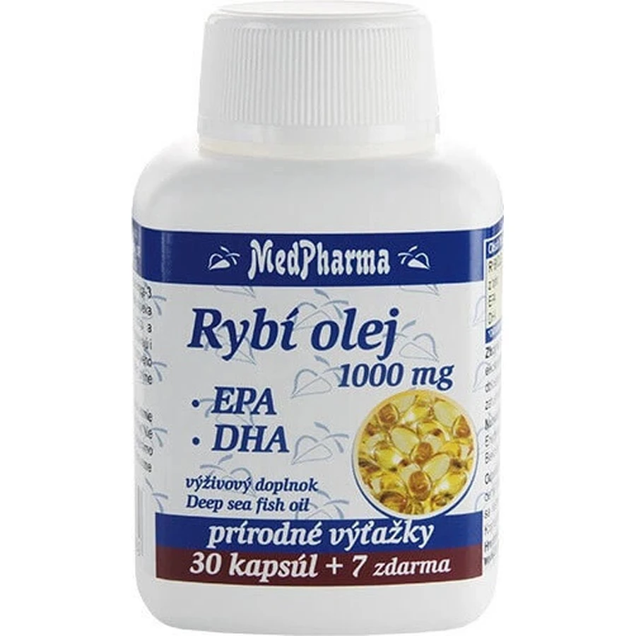 MedPharma FISH OIL 1000 мг - EPA, DHA 1×37 cps, пищевая добавка: цены и характеристики