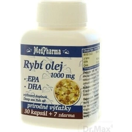 MedPharma FISH OIL 1000 мг - EPA, DHA 1×37 cps, пищевая добавка: цены и характеристики