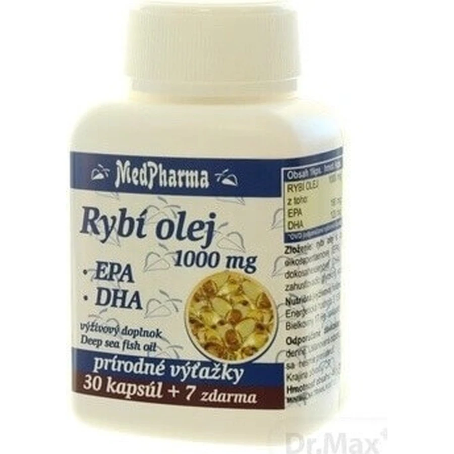 MedPharma FISH OIL 1000 мг - EPA, DHA 1×37 cps, пищевая добавка: цены и характеристики