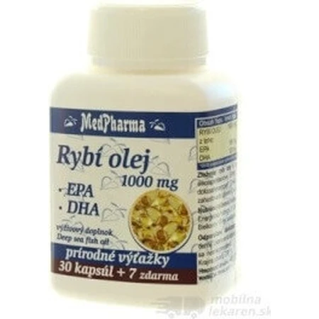 MedPharma FISH OIL 1000 мг - EPA, DHA 1×37 cps, пищевая добавка: цены и характеристики