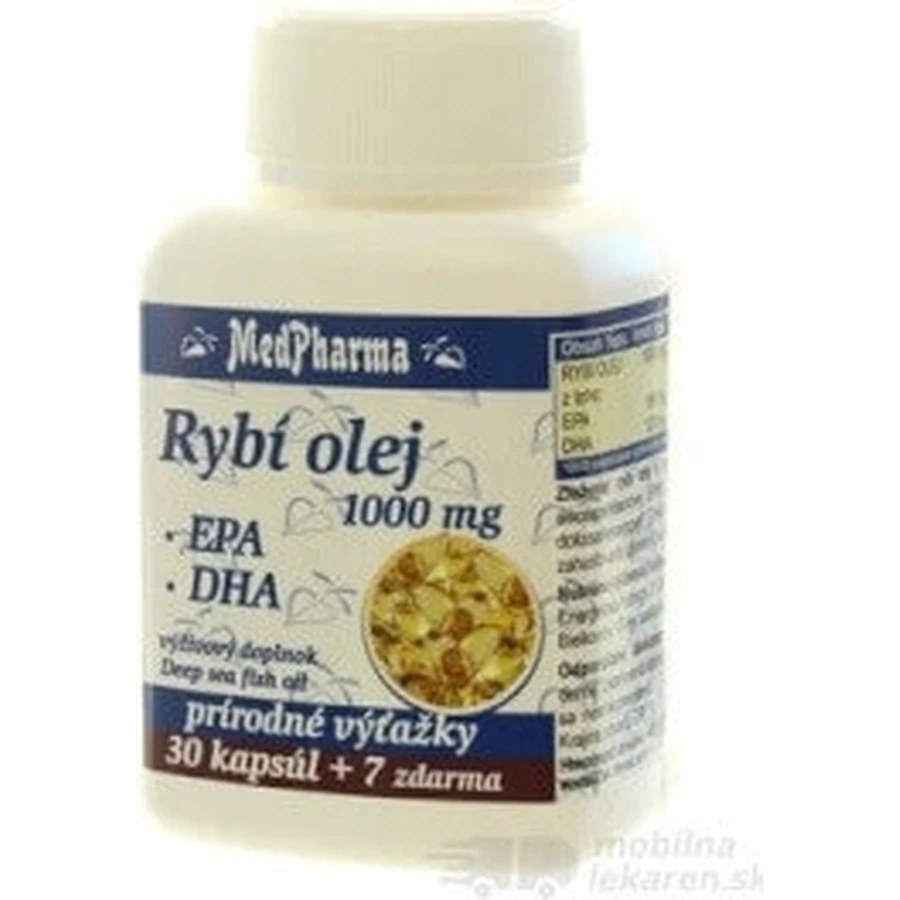 MedPharma FISH OIL 1000 мг - EPA, DHA 1×37 cps, пищевая добавка: цены и характеристики