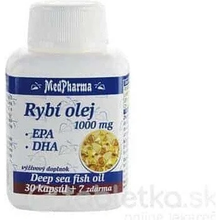 MedPharma FISH OIL 1000 мг - EPA, DHA 1×37 cps, пищевая добавка: цены и характеристики