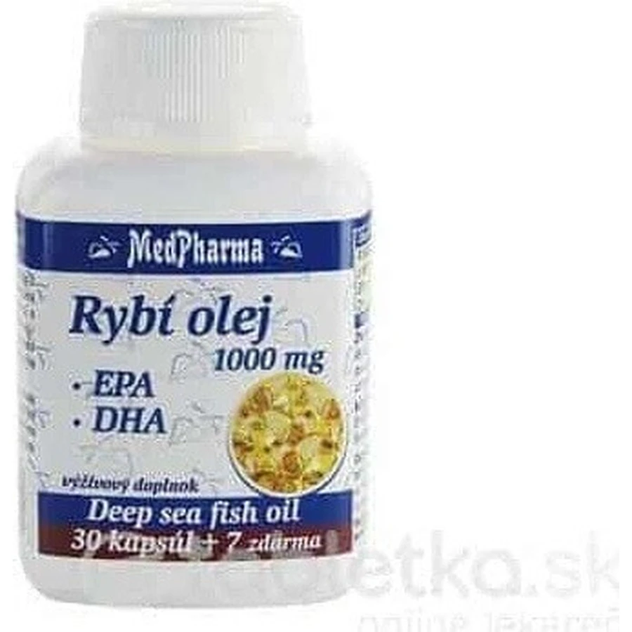 MedPharma FISH OIL 1000 мг - EPA, DHA 1×37 cps, пищевая добавка: цены и характеристики