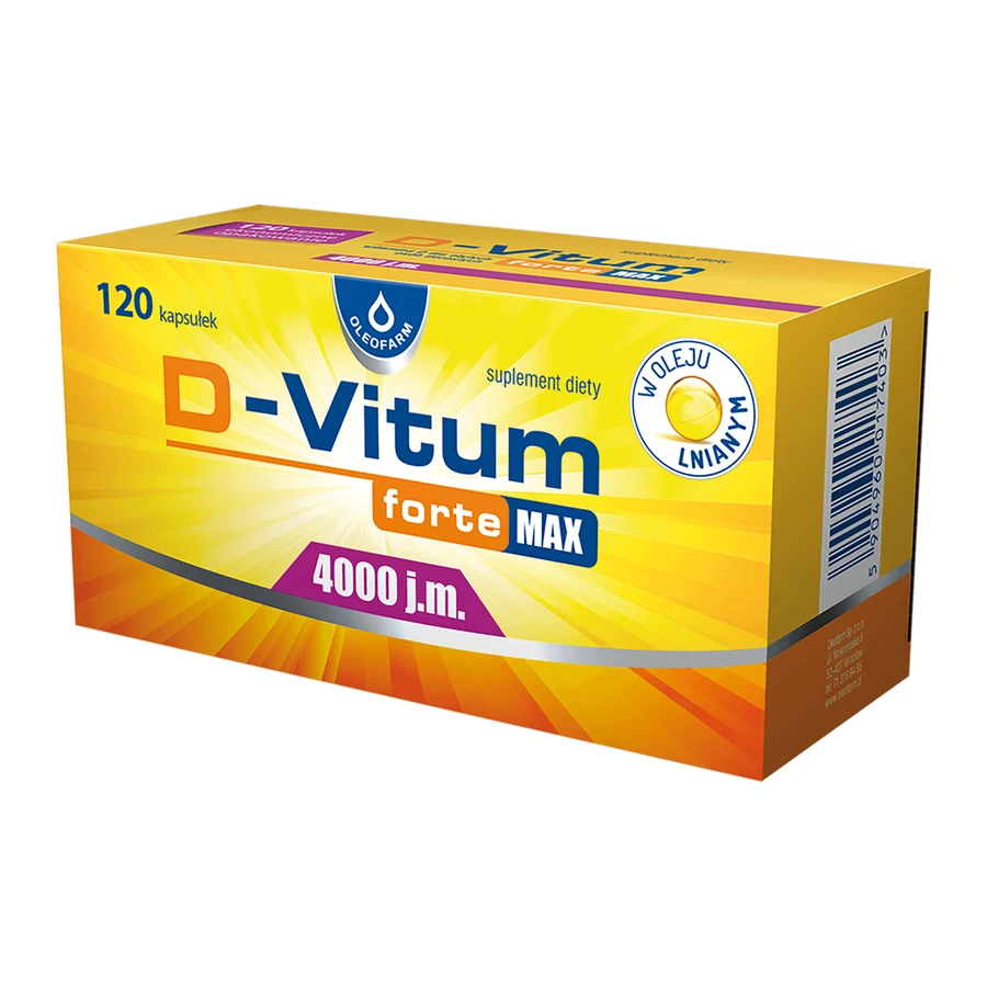 D-Vitum Forte Max 4000 МО, 120 капсул: ціни та характеристики