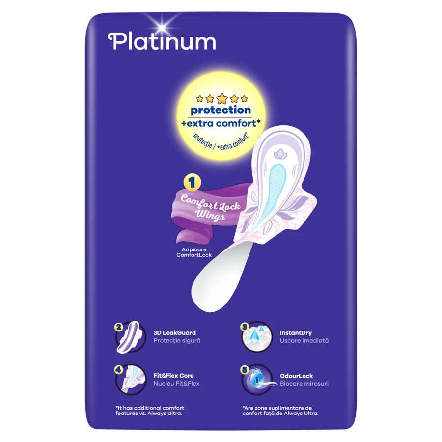Always Platinum, гигиенические салфетки с крылышками, размер 3, день и ночь, 22 штуки: цены и характеристики