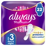 Always Platinum, гигиенические салфетки с крылышками, размер 3, день и ночь, 22 штуки: цены и характеристики