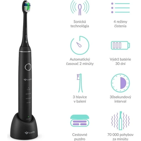 TrueLife SonicBrush Compact Black 1×1 шт, звукова зубна щітка: ціни та характеристики