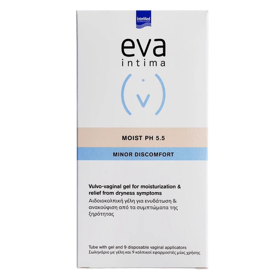Вульво-вагінальний гель Intermed Eva Intima Moist pH 5.5 зволожувальний та заспокіливий, апликатор 5 г, №9: ціни та характеристики