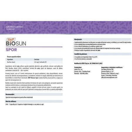 BioSun Spor, 15 капсул, Sun Wave Pharma: ціни та характеристики