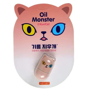 Массажер для лица с антисебумным вулканическим камнем Oil Monster Matte Pink, 1 штука, Haruen