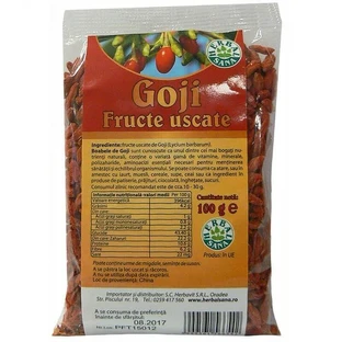 Сушені плоди годжі, 100 г, Herbal Sana