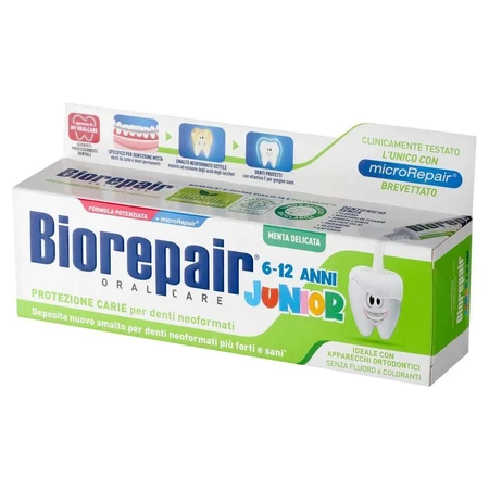 Зубная паста Biorepair Junior, без фтора, для детей 6-12 лет, 75 мл: цены и характеристики