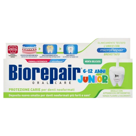 Зубная паста Biorepair Junior, без фтора, для детей 6-12 лет, 75 мл: цены и характеристики