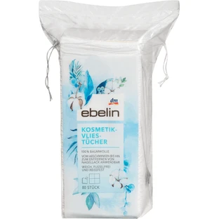 Косметичні серветки Ebelin, неткані, 80 шт.