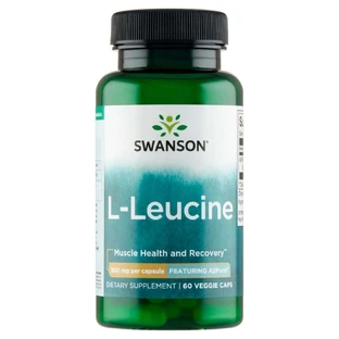 Swanson AjiPure L-Leucine, L-Leucine 500 мг, 60 вегетарианских капсул
