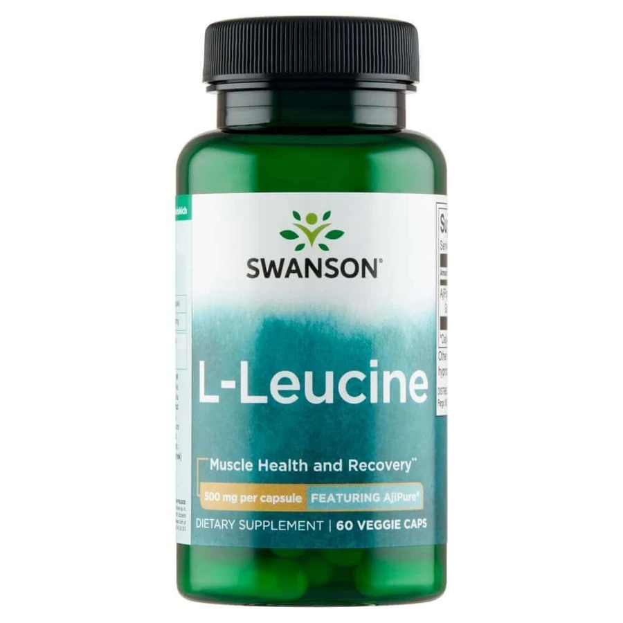 Swanson AjiPure L-Leucine, L-Leucine 500 мг, 60 вегетарианских капсул: цены и характеристики
