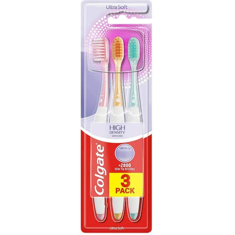 Зубні щітки Colgate High Desnity 3pack Ultra Soft 3 шт: ціни та характеристики