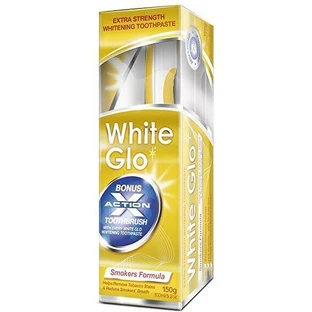 White Glo Зубная паста для курильщиков + зубная щетка и межзубные ершики 150 г