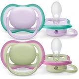 Philips Avent Пустушка Ultra повітряна нейтральна 0-6м дівчинка фіолетова 2 шт