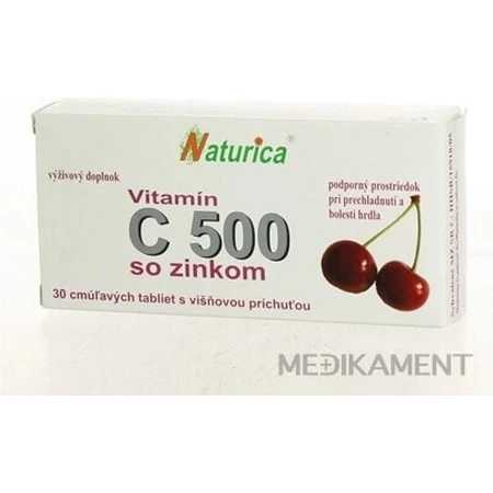 Naturica ВІТАМІН С 500 мг з цинком 1×30 табл. для розсмоктування: ціни та характеристики