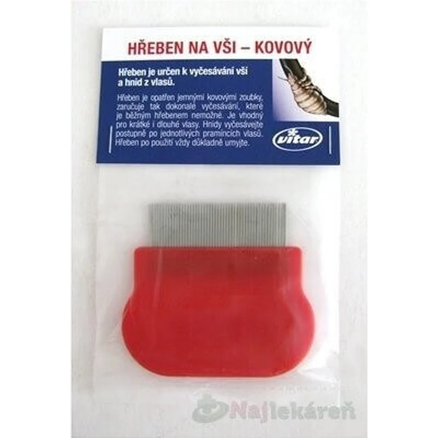 VITAR LICE COMB - METAL 1×1 шт, для вичісування вошей та гнид з волосся: ціни та характеристики