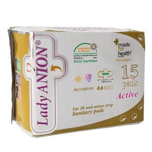 Впитывающие прокладки Lady Anion Active 180 мм, 15 шт.