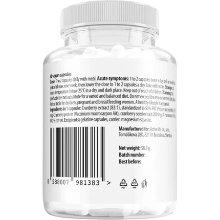 Zerex Urinclear з канадської журавлини 60 капсул: ціни та характеристики