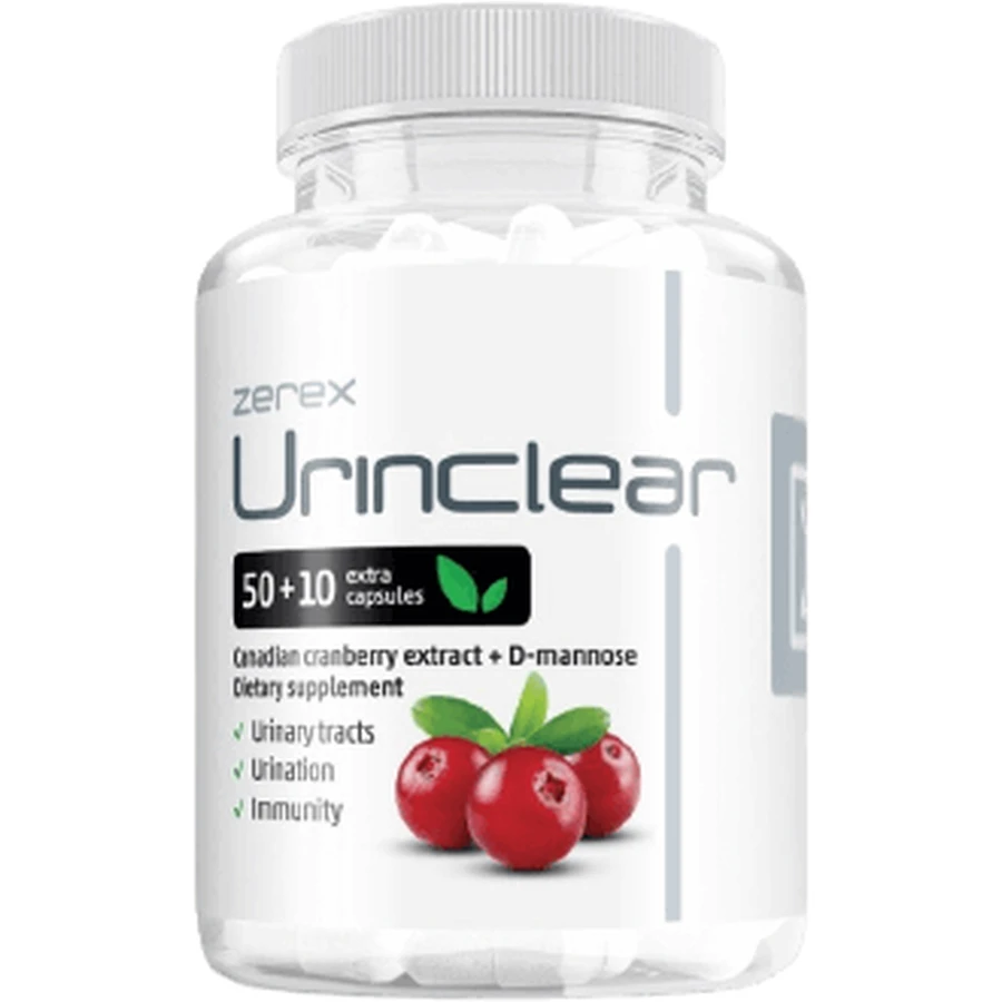 Zerex Urinclear з канадської журавлини 60 капсул: ціни та характеристики