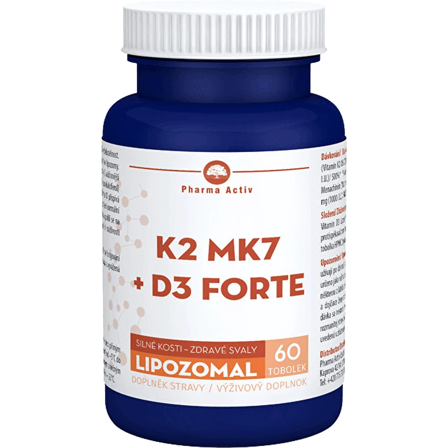 Pharma Activ ЛІПОЗОМАЛ К2 МК7 + D3 ФОРТЕ 60 капсул: ціни та характеристики