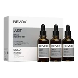 Кофеїновий пакет Just Caffeine 5%, 30 мл + Гіалуронова кислота Just Hyaluronic Acid 5%, 30 мл + Just Squalane, 30 мл, Revox