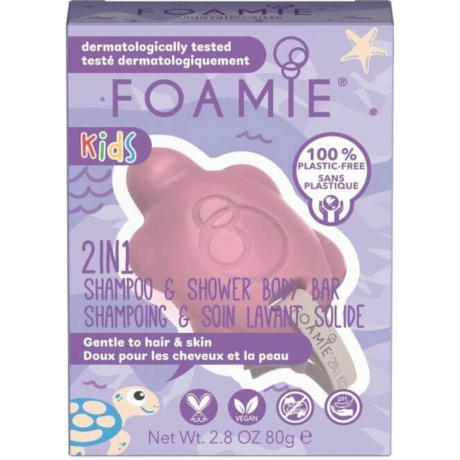 Foamie 2в1 Твердий догляд для душу для дітей Вишня 1×80 г, гель для душу 2в1: ціни та характеристики