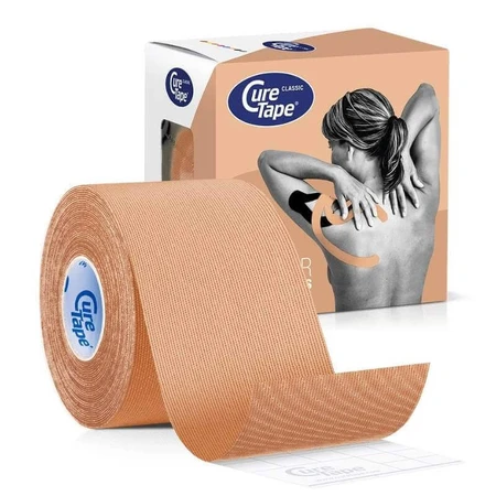 CureTape Classic, кінезіологічна стрічка, бежева, 5 см х 5 м, 1 шт.: ціни та характеристики