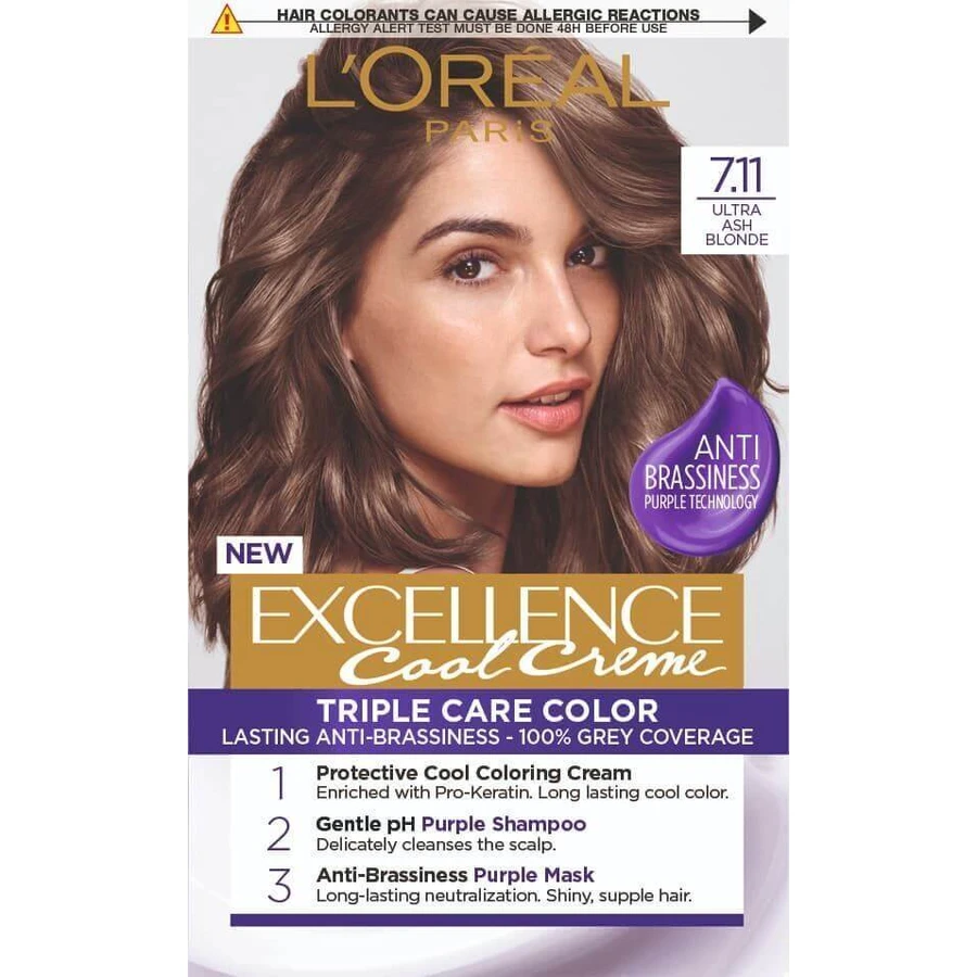L'Oréal Paris Excellence Cool Creme Permanent Colour 7.11 Ultra Ash Blonde: цены и характеристики