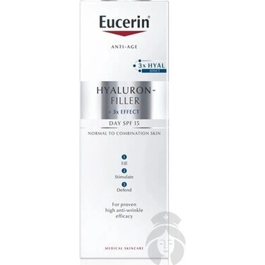 Eucerin HYALURON-FILLER денний крем проти зморшок 1×50 мл, крем для сухої шкіри: ціни та характеристики