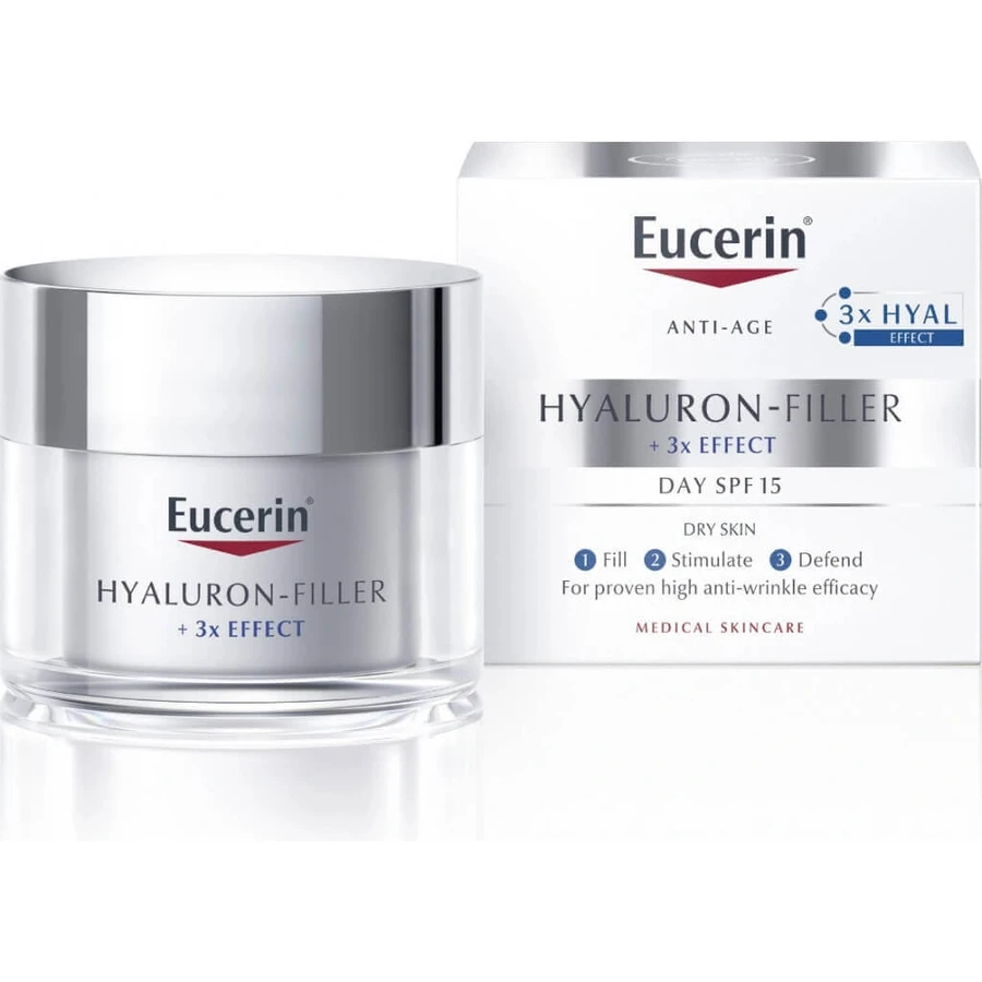 Eucerin HYALURON-FILLER денний крем проти зморшок 1×50 мл, крем для сухої шкіри: ціни та характеристики