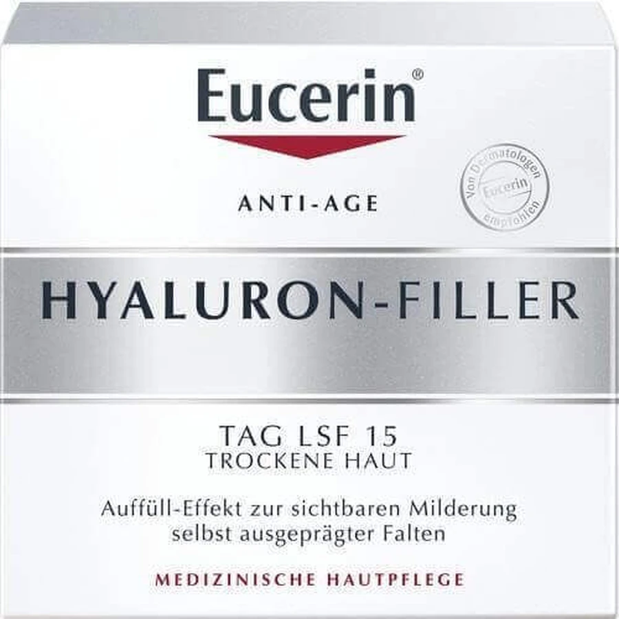 Eucerin HYALURON-FILLER денний крем проти зморшок 1×50 мл, крем для сухої шкіри: ціни та характеристики
