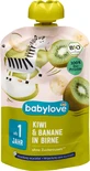 Пюре Babylove Ківі з грушею та бананом, для дітей з 12 місяців, 100 г