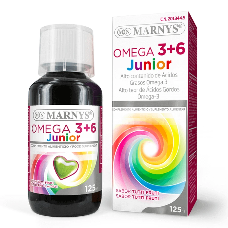 Омега 3+6 Junior, 100% веганська, 125 мл, Marnys: ціни та характеристики