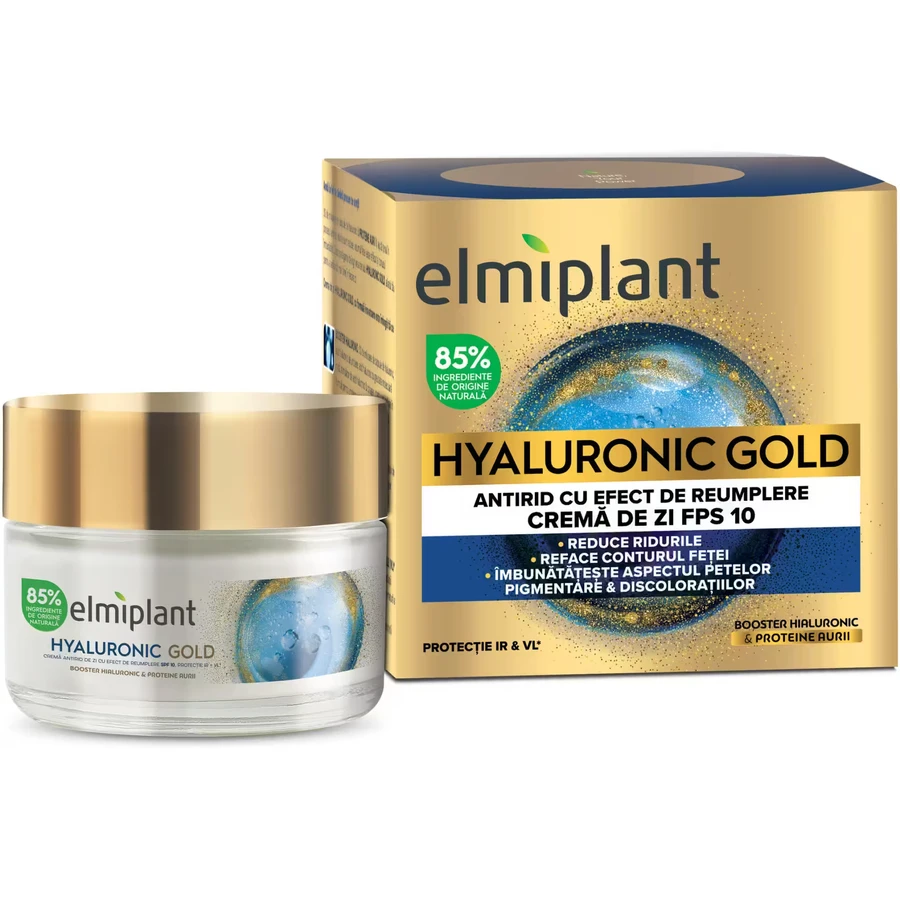 Дневной крем против морщин Elmiplant Hyaluronic Gold SPF 10, 50 мл: цены и характеристики