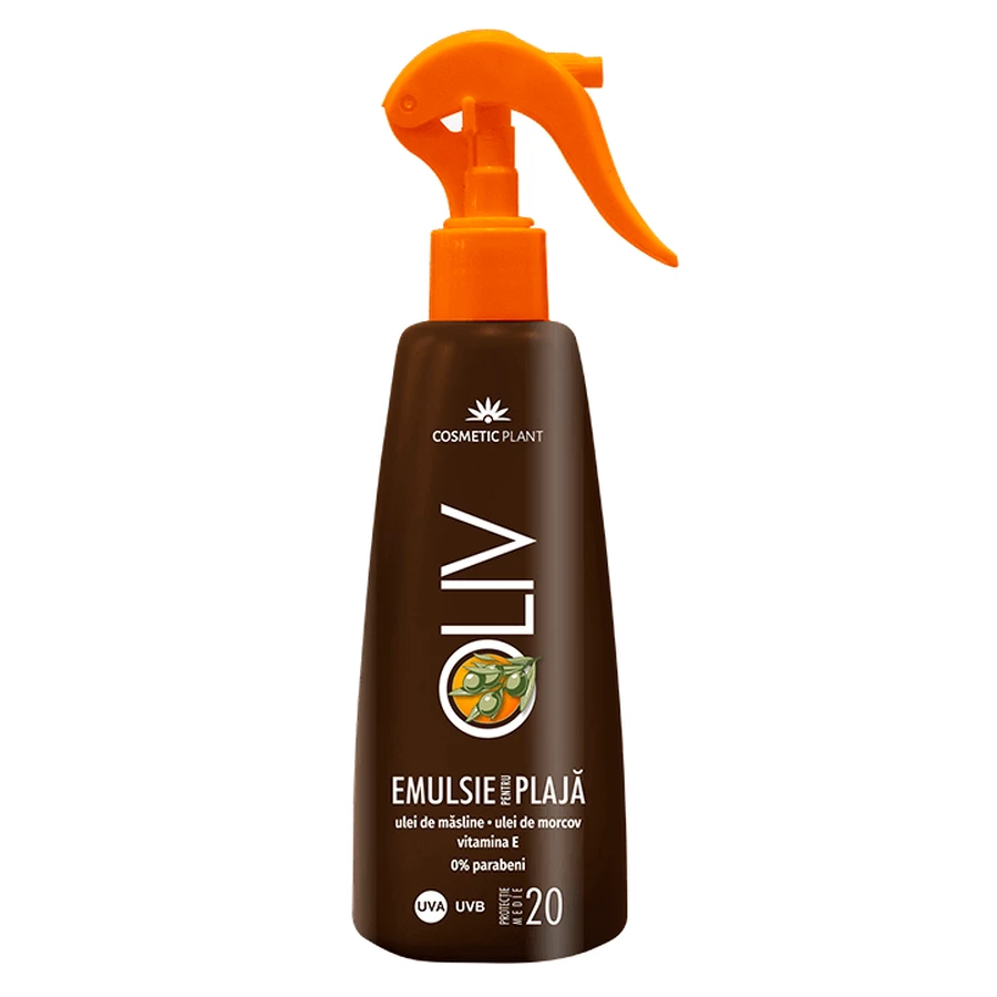Пляжная эмульсия с морковью и оливковым маслом SPF 20 Oliv, 200 мл, Косметический завод: цены и характеристики