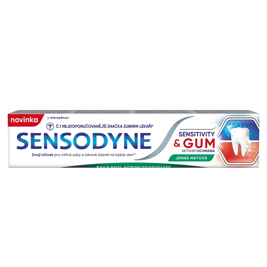 Sensodyne Sensitivity & Gum Gentle м'ятна зубна паста 1х75 мл, ніжна м'ятна зубна паста з мікропіною: ціни та характеристики
