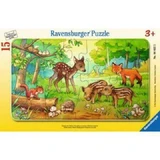 Пазл "Животные в лесу", 15 деталей, Ravensburger