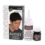 Мужской красящий шампунь Manly black, 25 мл, Gerocossen