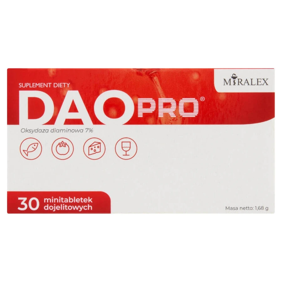 Диаминооксидаза Miralex DAOPro, кишечнорастворимые минитаблетки, 30 шт.: цены и характеристики