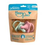 Dr Brown's Happy Paci, соска у формі пляшечки, силіконова, рожева/зелена, 0-6 місяців, 2 штуки: ціни та характеристики