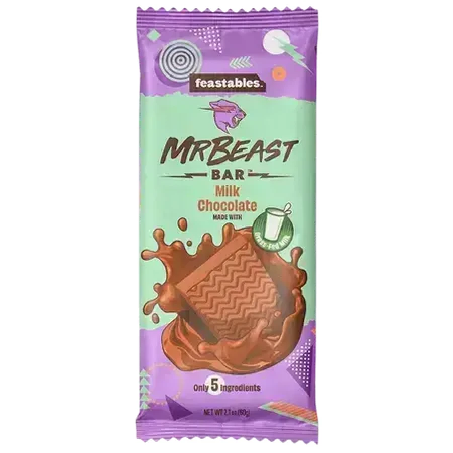 Шоколад Mr Beast Feastables Ciocolata cu lapte Milk Chocolate молочний, 60 г: ціни та характеристики