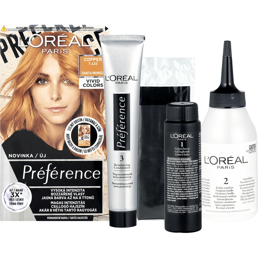 L'Oréal Paris Préférence Vivid Colors стійка фарба для волосся 7.432 Санта-Моніка 150 мл: ціни та характеристики